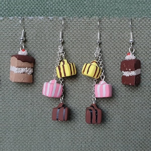 Slices of cake earrings. image 1