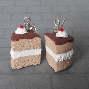 Slices of cake earrings. image 3