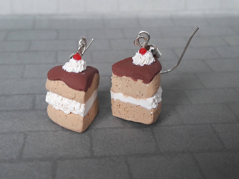 Slices of cake earrings. image 6