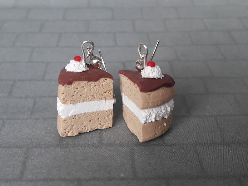 Slices of cake earrings. image 3