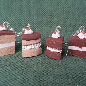 Slices of cake earrings. image 10