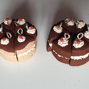 Slices of cake earrings. image 7