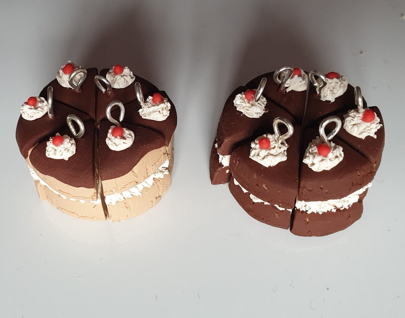 Slices of cake earrings. image 7