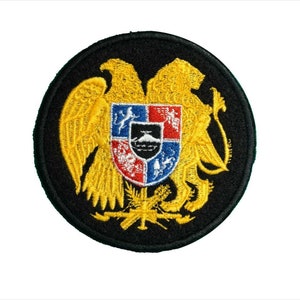 Coat of arms of Armenia Armenian Emblem Iron On Patch Embroidered Applique Decoration or Repair,Sew On Patch