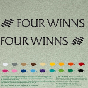 Paar Four Winns-compatibele restauratiestickers Vinylstickers Boot buitenboordmotor set van 2 stuks