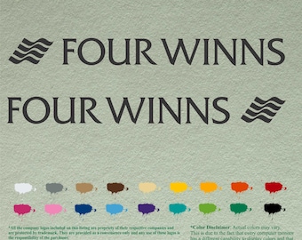 Pair Four Winns Compatible restoration Decals  Vinyl Stickers Boat Outboard Motor set of 2