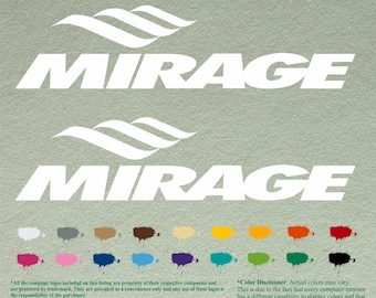 Pair Mirage Compatible restoration Decals  Vinyl Stickers Boat Outboard Motor set of 2