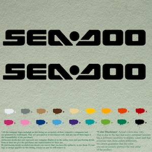 Paar Sea Doo-compatibele restauratiestickers Vinylstickers Boot buitenboordmotor set van 2 stuks