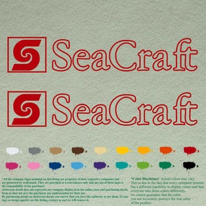 Paar SeaCraft-compatibele restauratiestickers Vinylstickers Boot buitenboordmotor set van 2 stuks