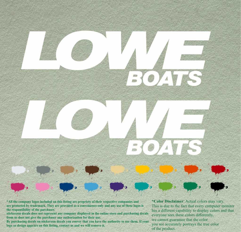 Pair of Lowe Boats Compatible Restoration Outboards Decals Vinyl ...
