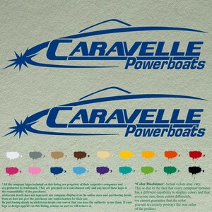 Paar Caravelle-compatibele restauratiestickers Vinylstickers Boot buitenboordmotor set van 2 stuks