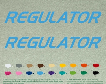 Pair Regulator Compatible restoration Decals  Vinyl Stickers Boat Outboard Motor set of 2