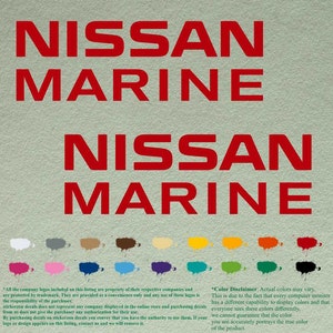 Paar Nissan Marine-compatibele restauratie bootstickers vinylsticker buitenboordmotor set van 2 stuks