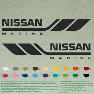 Paar Nissan Marine-compatibele restauratiestickers Vinylstickers Boot buitenboordmotor set van 2 stuks
