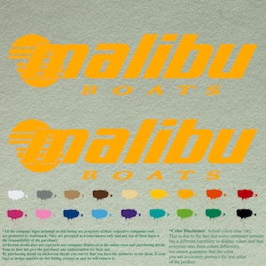 Paar Malibu-compatibele restauratie boten stickers vinyl stickers boot buitenboordmotor set van 2