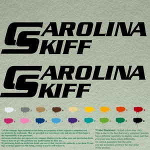 Paar Carolina Skiff-compatibele restauratiestickers Vinylstickers Boot buitenboordmotor set van 2 stuks