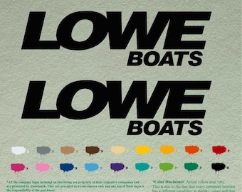 Pair of Lowe Boats Compatible Restoration Outboards Decals Vinyl Stickers Boat Outboard Motor set of 2