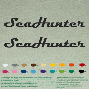 Paar Sea Hunter-compatibele restauratiestickers Vinylstickers Boot buitenboordmotor set van 2 stuks