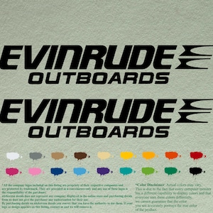 Paar Evinrude-compatibele restauratie buitenboordmotoren stickers vinyl stickers boot buitenboordmotor set van 2 stuks