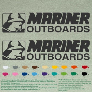 Paar Mariner-compatibele restauratievinylstickers, set van 2
