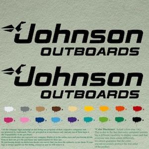 Paar Johnson-compatibele restauratie buitenboordmotoren stickers vinyl stickers boot buitenboordmotor set van 2 stuks