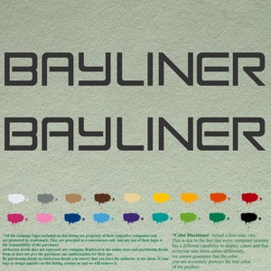 Paar Bayliner-compatibele restauratiestickers Vinylstickers Boot buitenboordmotor set van 2 stuks