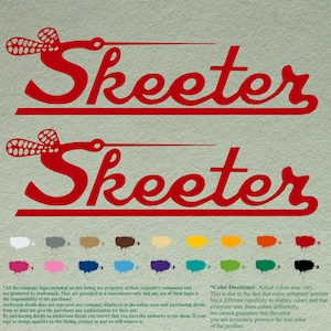 Paar Skeeter Vintage Compatibele Vervanging Boten Decals Vinyl Stickers Boot Buitenboordmotor set van 2