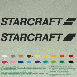 Paar Starcraft compatibele restauratiestickers Vinylstickers Boot buitenboordmotor set van 2