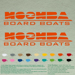 Paar Moomba-compatibele restauratie Board Boten Decals Vinyl Stickers Boot Buitenboordmotor set van 2 stuks