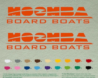 Pair Moomba Compatible restoration Board Boats Decals  Vinyl Stickers Boat Outboard Motor set of 2