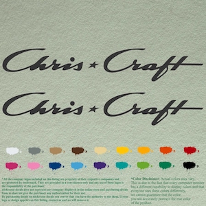 Paar Chris Craft-compatibele restauratiestickers vinylstickers boot buitenboordmotor set van 2 stuks