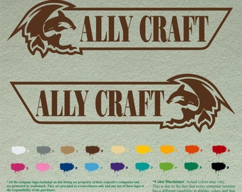 Paar Ally Craft Kompatibel Restauration Aufkleber Vinyl Aufkleber Boot Außenbordmotor 2er Set