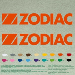 Paar Zodiac-compatibele restauratiestickers Vinylstickers Boot buitenboordmotor set van 2