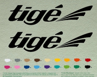 Pair Tige Compatible restoration Decals  Vinyl Stickers Boat Outboard Motor set of 2