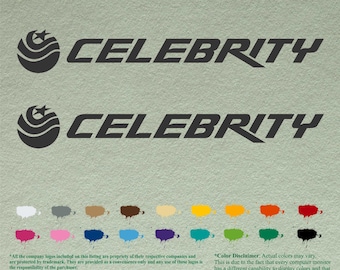 Pair Celebrity Compatible restoration Decals  Vinyl Stickers Boat Outboard Motor set of 2