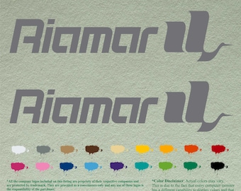 Pair Riamar Compatible restoration Decals  Vinyl Stickers Boat Outboard Motor set of 2