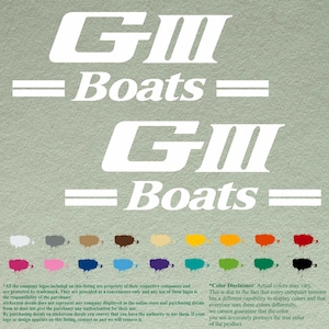 Paar Yamaha G III-compatibele restauratieboten G3-stickers Vinylstickers Boot buitenboordmotor set van 2 stuks