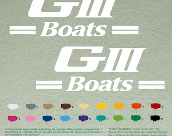 Pair Yamaha G III Compatible restoration Boats G3 Decals  Vinyl Stickers Boat Outboard Motor set of 2
