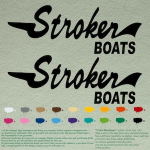 Paar Stroker-compatibele restauratie Boten Decals Vinylstickers Boot buitenboordmotor set van 2 stuks