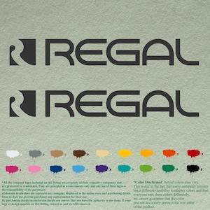 Paar Regal-compatibele restauratiestickers Vinylstickers Boot buitenboordmotor set van 2 stuks