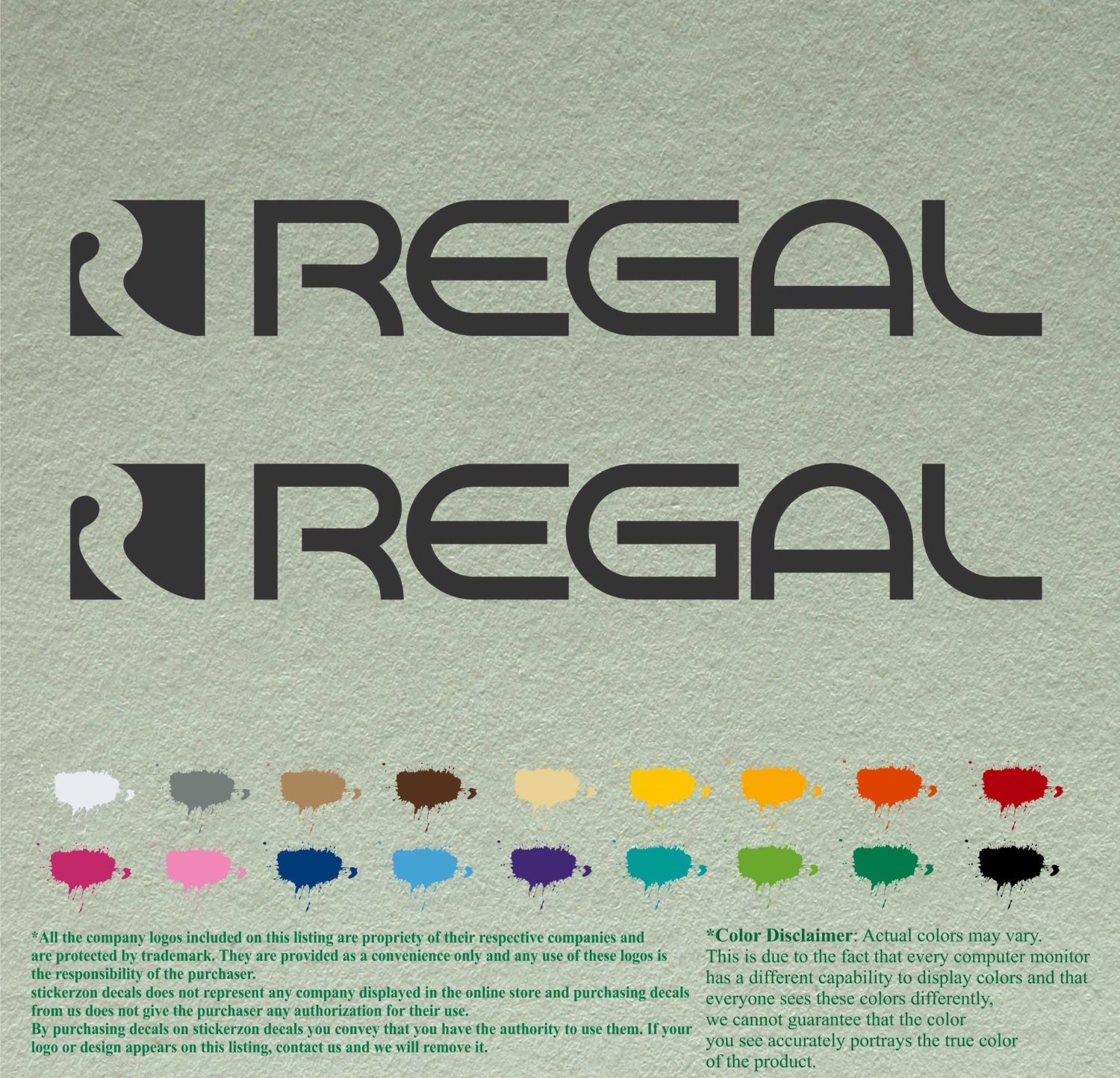 Pair Regal Compatible restoration Decals  Vinyl Stickers Boat Outboard Motor set of 2