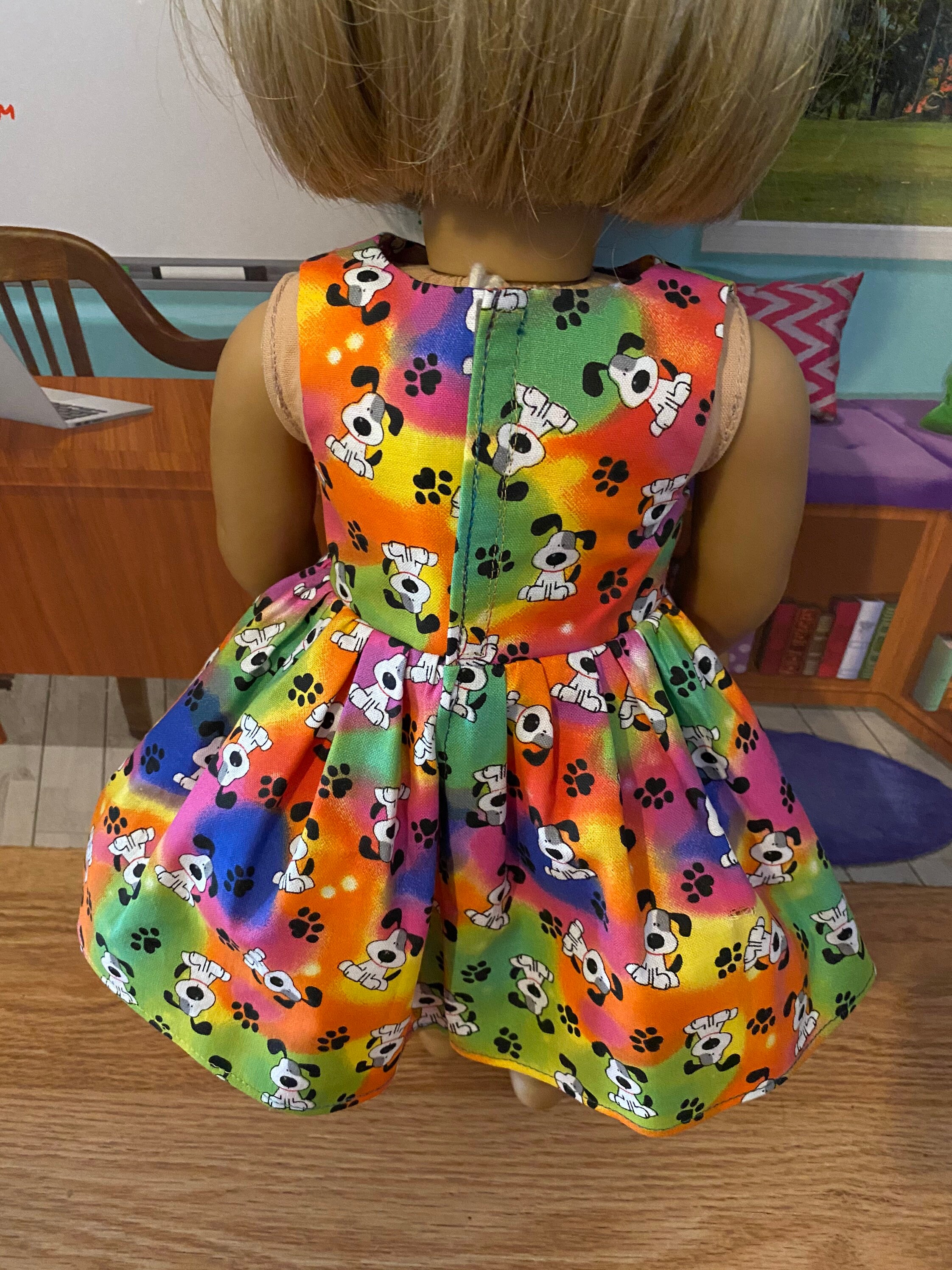 Tie Dye Dress for an American Girl Doll Etsy UK