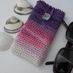 handmade phone case iphone case cellphone sleeve purple phone phone case pink phone case crochet phone case LG samsung sony nokia