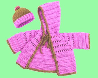 baby hood coat pattern baby sweater pattern birth gift pattern baby hat pattern baby crochet  baby crochet coat baby shower pattern
