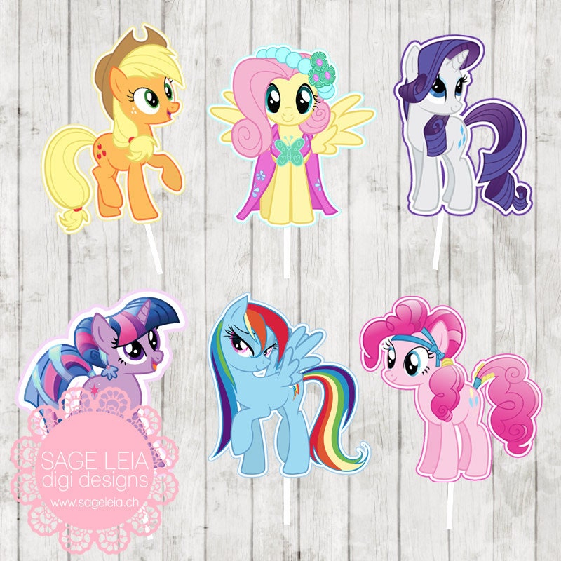 Custom Printable Pastel My Little Pony Characters Cupcake Etsy Custom Printable Pastel My Little Pony Characters Cupcake Etsy