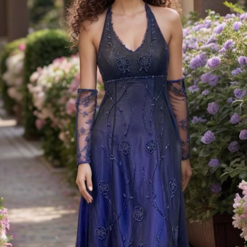 black long dress with slit Black And Gold Wedding Color:Sea Blue BEST2.99
