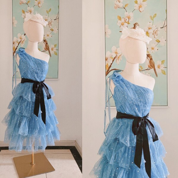 Sparkling Tassel Square Neck Star Sequin Open Back Homecoming Dress