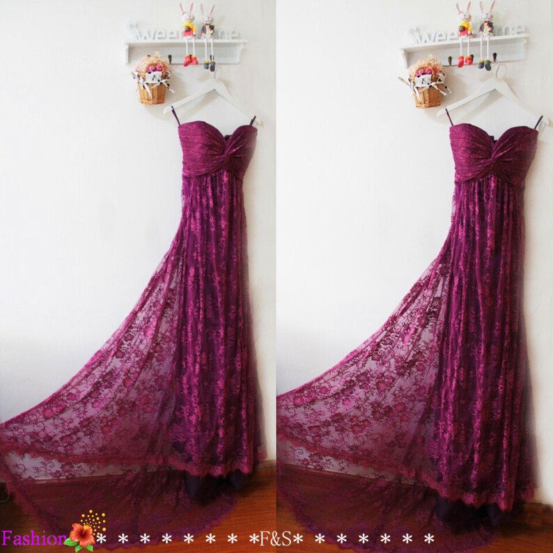 Mermaid Prom Dress,Purple Lace Bridesmaid Dress,Plum Empire Sexy Mermaid Prom Dress,Purple Lace Bridesmaid Dress,Plum Empire Sexy