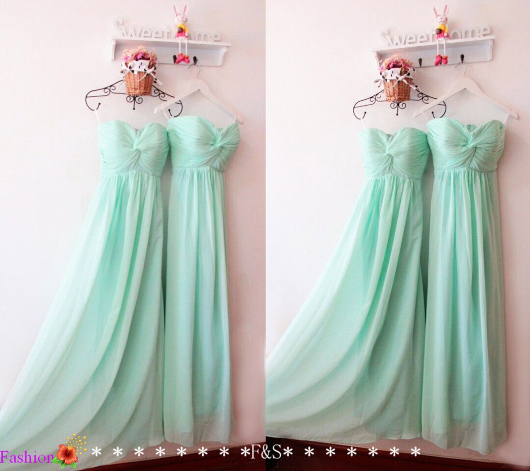 Mint Bridesmaid Dresses Long Mint Dress for Wedding Bridesmaid - Etsy