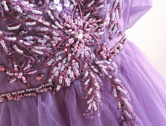 Purple Tulle Bridesmaid Gown: Off-shoulder Beaded Embroidery - Etsy Purple Tulle Bridesmaid Gown: Off-shoulder Beaded Embroidery - Etsy